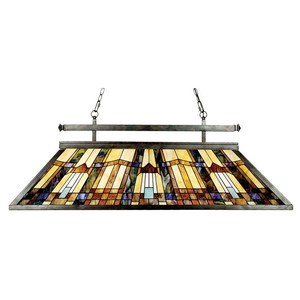 斯诺克台球桌灯欧式蒂凡尼吊灯彩色玻璃餐厅酒吧吊灯古典别墅吊灯