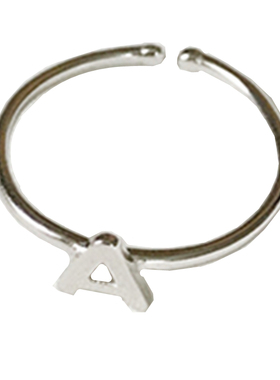 纯银字母可叠加尾戒王子异同款