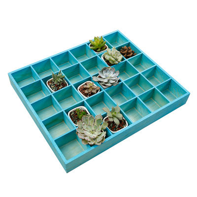 zakka创意木制桌面收纳盒格子盒多格木盒简约收纳盒木质储物盒子