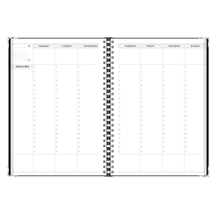 A5 B5可换内页2025自填日期直周式周计划本 时间轴软面活页效率本