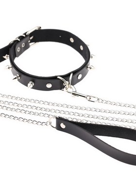 铆钉皮质项圈调教脖套cosplay