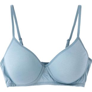 有致双面真丝内衣女无痕轻薄透气无钢圈小胸细肩带桑蚕丝睡眠文胸