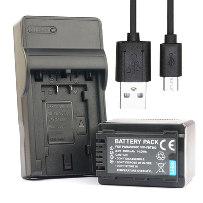 适用 松下摄像机电池+充电器VW-VBY100 VBT190 VBT190GK VBT380