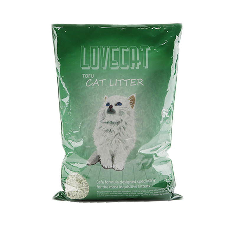 lovecat绿茶豆腐猫砂6L青竹原味玉米豆腐砂除臭无尘团结可冲厕所