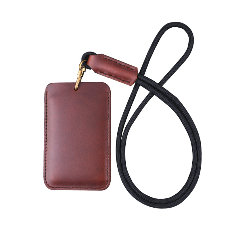挂绳头层牛皮卡包 牛皮手腕挂脖卡套/卡包/钱包