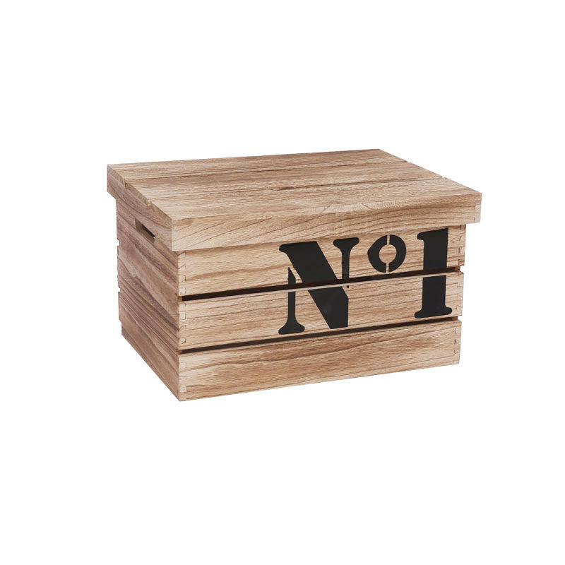 带盖收纳实木条箱复古桌面杂物整理装饰筐家用摄影储物做旧木箱子