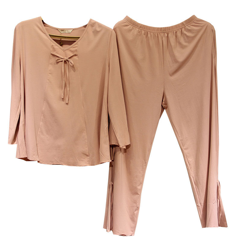 绮瑞家居服qk94515纯色韩版睡裙
