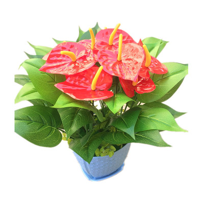 仿真绿植红掌假花盆景盆栽装饰