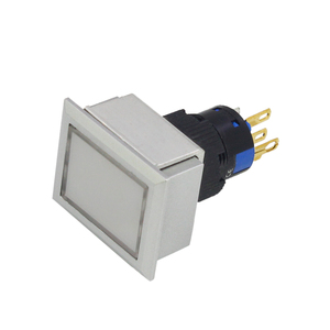 带灯自复位或自锁防水按钮开关 正方形镶嵌式孔径20.5*20.5MM