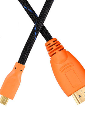 micro HDMI转HDMI线 微型小头适用于联想笔记本平板连电视HDMI线 适用于索尼4K摄像机微单与显示屏监视器A7M3