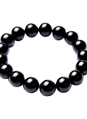 单圈手链黑玛瑙黑色手串时尚情侣