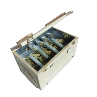 手部艾灸盒实木手臂胳膊脚腿部膝盖足三里温灸器腰腹背家用艾灸箱