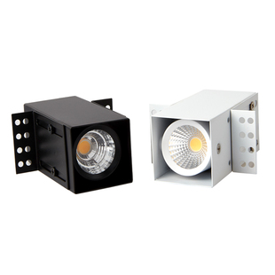 5/6/7公分铝方通吊顶射灯木方通格栅吊顶LED筒灯嵌入式天花灯