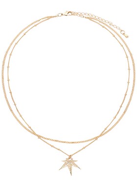 小众枫叶双层轻奢设计感高级项链