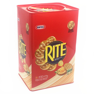 香港零食品众星RITE柠檬味夹心饼干388\638g铁盒装结婚庆年货喜饼