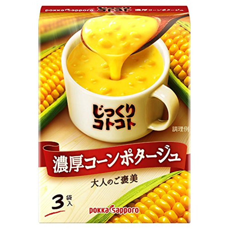 进口pokka浓汤浓厚玉米芝士奶油美味营养早餐冲泡速食汤3袋入盒装
