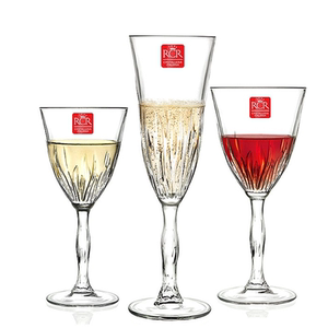 意大利RCR进口水晶杯欧式刻花无铅玻璃高脚杯复古葡萄酒杯家用杯