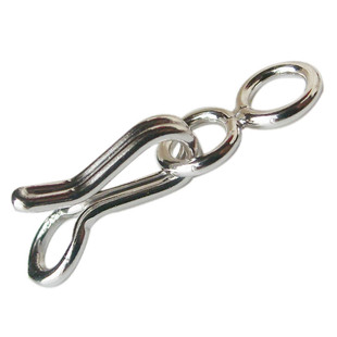 S925纯银扣子 白银项链扣手链扣搭扣8字扣头 diy首饰品银配件