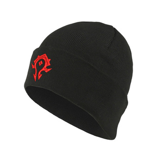 魔兽世界部落帽子 刺绣保暖线帽 玩家实用周边