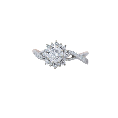 星芒结婚钻石白金戒指定制