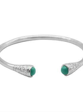 纯银少女休闲款蒙古族特色手环