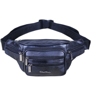 手机腰包男真皮男士牛皮商务多功能大容量手工运动腰包女户外