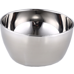 巧仕妙304不锈钢碗 双层隔热防烫碗儿童防摔碗餐具碗婴儿宝宝饭碗