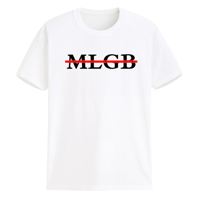 MLGB马勒戈壁个性丧感污英文字母印花纯棉短袖定制t恤衫潮牌宽松