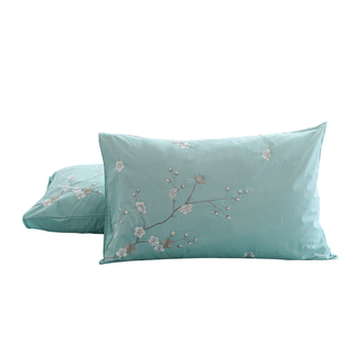 外贸清仓纯棉刺绣枕套全棉绣花单人枕袋枕头套一对48*74cm特价