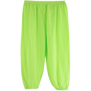 儿童灯笼裤男童女童人造棉绵绸裤睡裤棉绸防蚊裤演出成人长裤夏