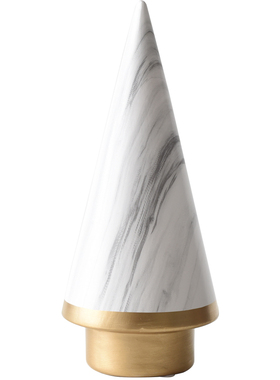 轻奢风大理石纹圣诞树装饰摆件