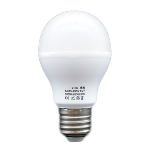 2.4G无线遥控LED节能灯泡无极可调光亮暗调色温台灯落地灯小夜灯
