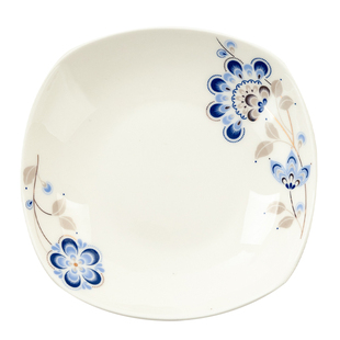 方形骨瓷盘子唐山陶瓷餐具西餐盘盘菜盘凉菜碟大号盘牛排餐具盘