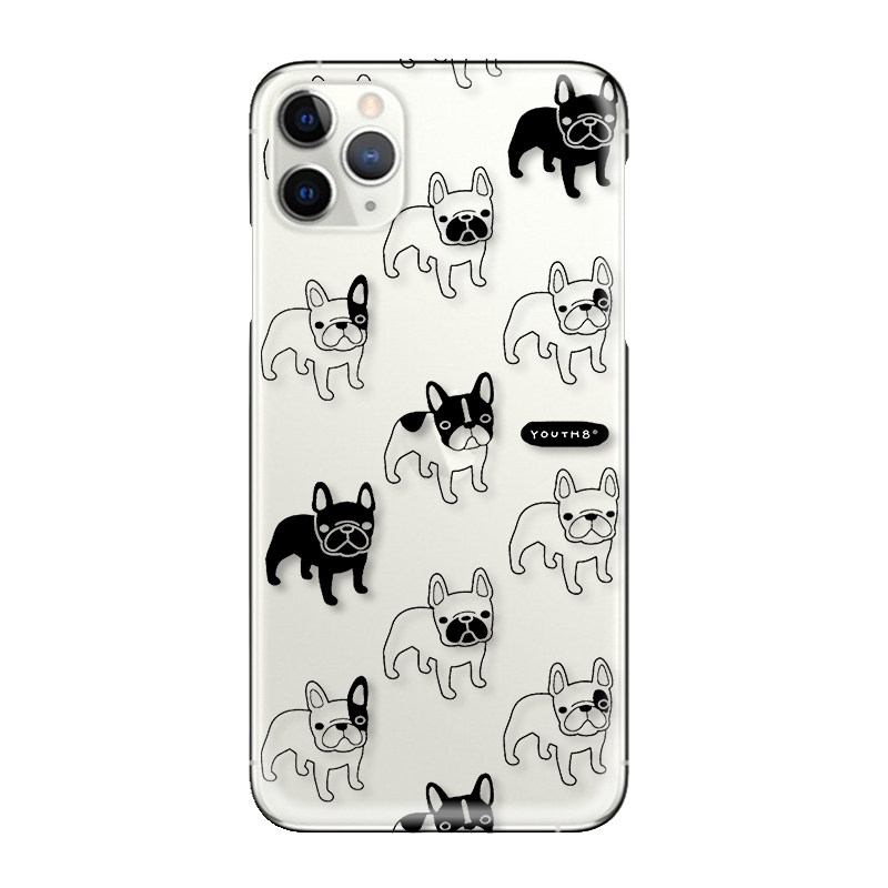 黑白法斗斗牛犬手机壳适用iphone16苹果15pro个性小众设计软壳14promax华为小米三星一加vivoppo型号