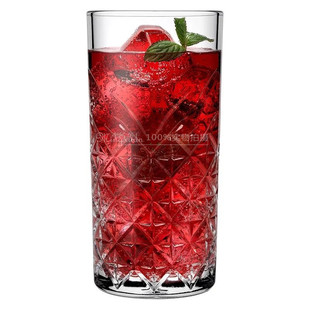 土耳其进口柯林杯刻花长饮杯鸡尾酒杯果汁杯特饮杯威士忌杯古典杯