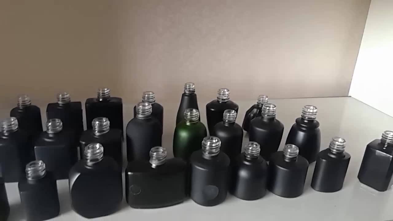 9ml Matte Black Color Glass Uv Nail Gel Polish Bottle Buy Gel Polish