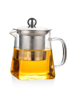 手工吹制耐热玻璃带把杯茶具