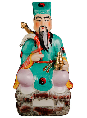 陶瓷张道陵吕祖镇宅摆件佛像