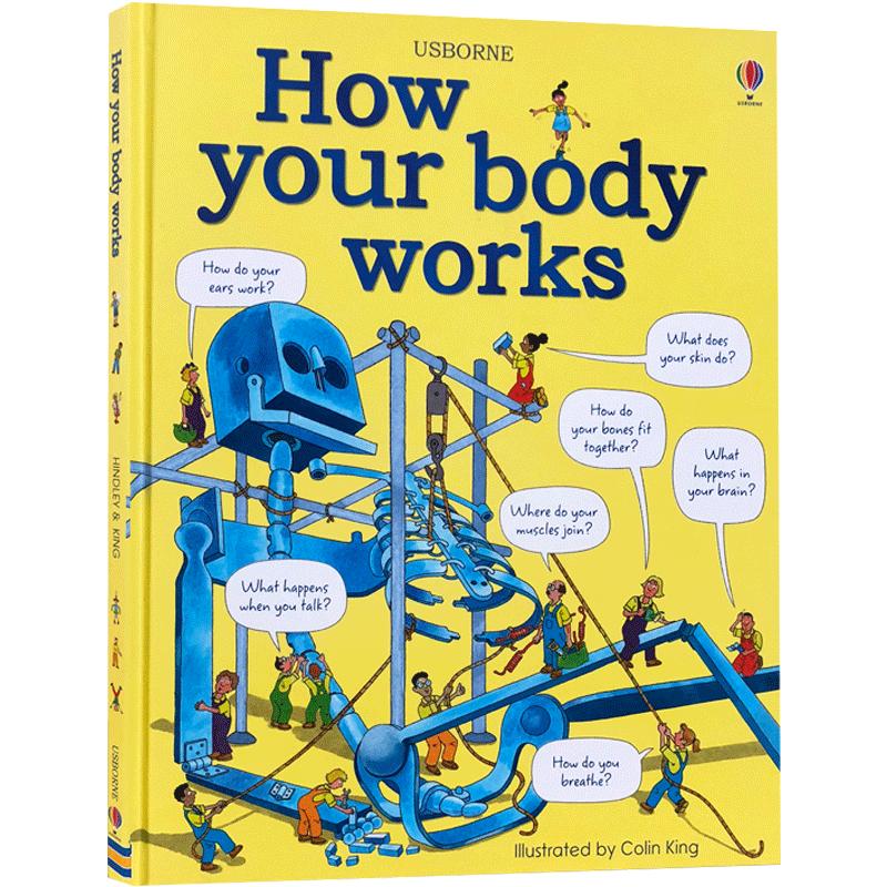 英文原版 How Your Body Works 你的身体是怎么工作的 儿童科普人类生物学精装书 启蒙儿童对身体的了解 轻松学英语 亲子共读绘本