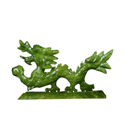 天然玉石青龙家居客厅生肖装饰品