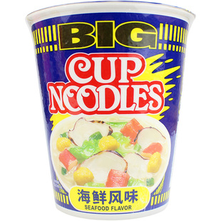 日清合味道杯面大杯big方便面牛肉豚骨海鲜风味泡面桶装整箱速食