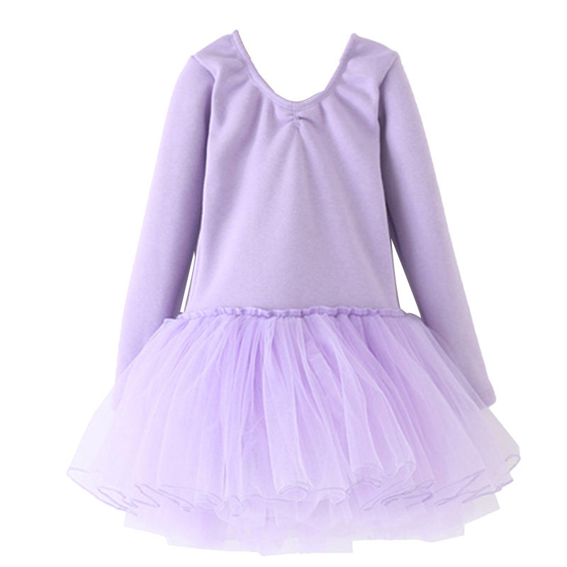 咔萌琪儿童舞蹈服秋冬女童长袖芭蕾舞练功服少儿表演服装幼儿跳舞