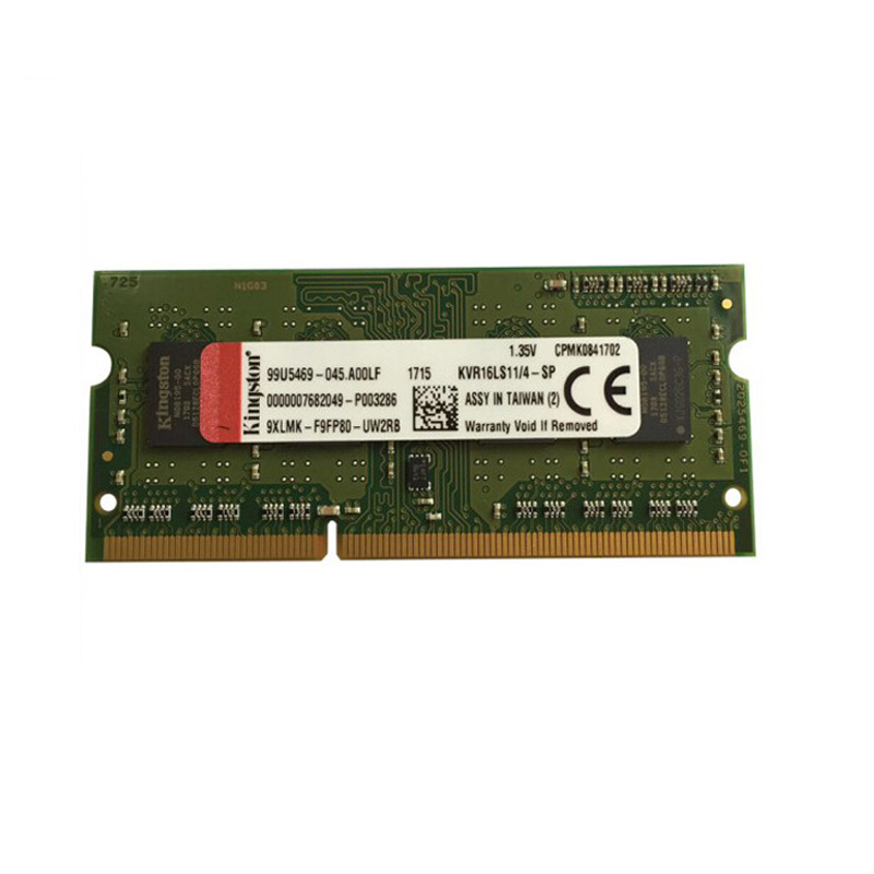 Kingston/金士顿 4G DDR3 1600 笔记本 内存条三代 低电压1.35V