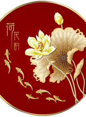 圆形玄关是挂画绘源梦新中式