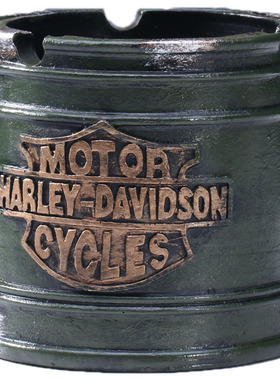 美式风笔筒绿植书本道具烟灰缸