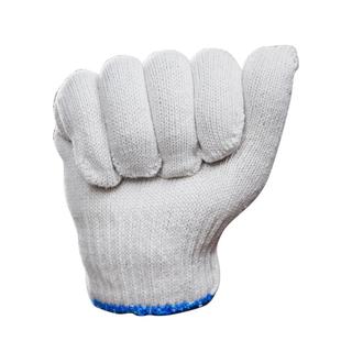 手套劳保耐磨加厚棉线透气线手套工地干活白色尼龙工作纯棉纱手套