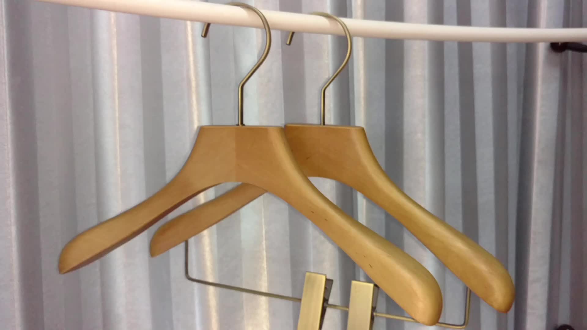 Butler Luxury Women's Wood Suit Hanger With Skirt Or Trouser Clips