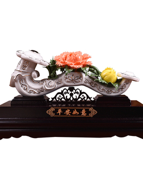 手工陶瓷花东方泥土陶瓷客厅装饰