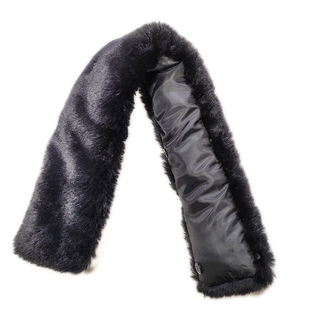 仿獭兔毛毛领子 冬男士人造毛领子衣领贴防脏羽绒服皮衣立领单买