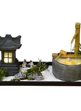 日式风阳台餐厅落地摆件开业礼品